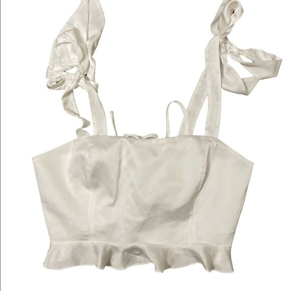 Dawson Corset Top ~ Ivory Luxe Satin M - Picture 7 of 12